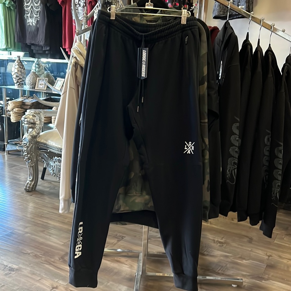 Men’s Loose Riders Sweat Pants - Black